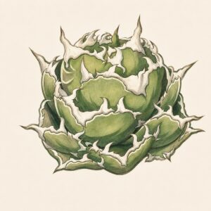 金鯨の標本画(生成イラスト)