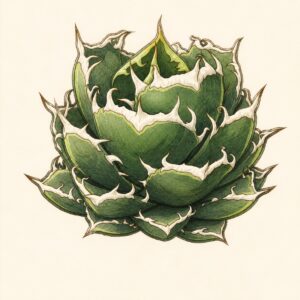 鬼爪の標本画(生成イラスト)