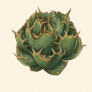 黒鯨の標本画(生成イラスト)