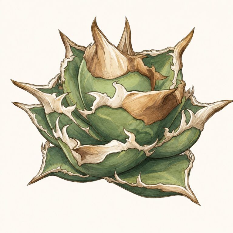 白犀牛の標本画(生成イラスト・実在個体の写真ではありません)